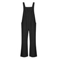 thumbnail image 5 of Kmdttou Sweatsuits Fashion Cozy for Women's Sleeveless Loose Overalls Rompers Cotton Linen Wide Leg Jumpsuits on Clearance!, 5 of 8