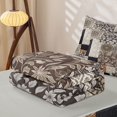 thumbnail image 6 of Homewish Retro Boho Mandala Zipper Queen Comforter Set with Fitted Sheet and 2 Pillowcases,Patchwork Geometric Zipper Bedding Set,Brown Gray,Light Gray Reversible,4pcs, 6 of 8