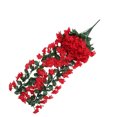 thumbnail image 4 of Guirnalda de flores artificiales para colgar en la pared, simulación de vid floral, oficina en casa, flor falsa, ratán, rojo kenally HA8140-05B, 4 of 6