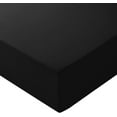 thumbnail image 2 of Extra Soft Bamboo Rayon Queen Size Fitted Sheet, Deep Pocket 15", Moisture Wicking, Cooling, Breathable, Black, 2 of 6