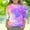 A215 Purple, variant on Girls Graphic T-Shirt 3/4 Sleeve Gradient Sparkly Tops Trendy Casual Cute Crewneck T Shirts Toddler Girl Clothes Y2K Fall Fashion Tees Workout Gym Outfits, Size 3-12