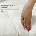 thumbnail image 4 of Outsunny Coussins de Banc de Patio 2 Pcs Coussin de Causeuse d'Extérieur 2 Places Blanc, 4 of 9