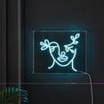 thumbnail image 6 of Teary Face 13.7" X 10.9" Contemporary Glam Acrylic Box USB Operated LED Neon Light, Blue, 6 of 7