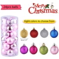 thumbnail image 3 of Bolas de Navidad, 24 Piezas de Adornos navideños de Color Rosa, Bolas de árbol de Navidad Mate, Brillantes y con Purpurina, para Adornos para árboles de Navidad, 3 of 8
