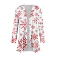 thumbnail image 5 of GDfun Christmas Cardigan for Women Long Sleeves Casual Comfy Shirts Mid-Length Lightweight Soft Versatile Ladies Tops, 5 of 6