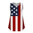 thumbnail image 3 of VKOYWKM Women's Plus Size Tank Tops American Flag 4th of July Shirt Independence Day Graphic Tankts Sleeveless Button Henley Neck Patriotic Clothes, 3 of 4