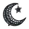 thumbnail image 2 of Bandeja de servir,Bandeja Ramadán Bandeja Estrella Luna Eid Mubarak,Bandeja para servir comida para fiestas Platos de metal Ramadán,Bandejas para servir Ramadán para bandejas Eid Negro L, 2 of 9