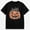 Black-173, variant on Women's Distressed Jack-o-Lantern with Bow Pumpkin Shirt, Halloween Graphic Short Sleeve T-Shirt