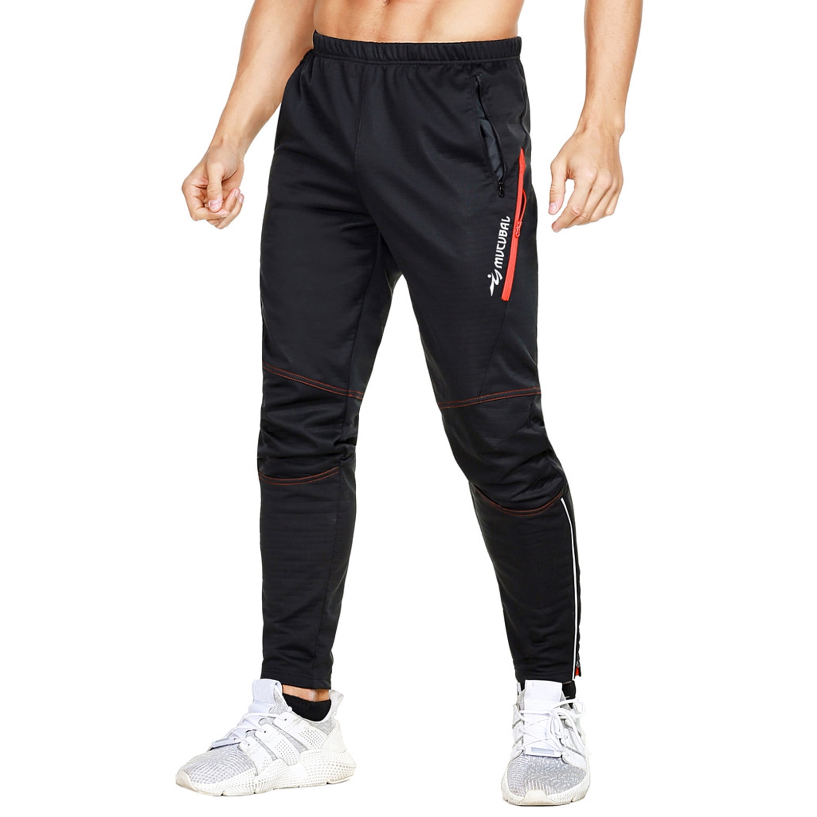 Letook Men’s Cycling Trousers Thermal Bike Pants Fleece Bike Trousers Windproof Warm Sports Pants 