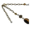 thumbnail image 3 of Premier Designs Long Textured Tiger Eye Topaz Color Glass Beaded Necklace Adjustable Womens Adult, 3 of 3