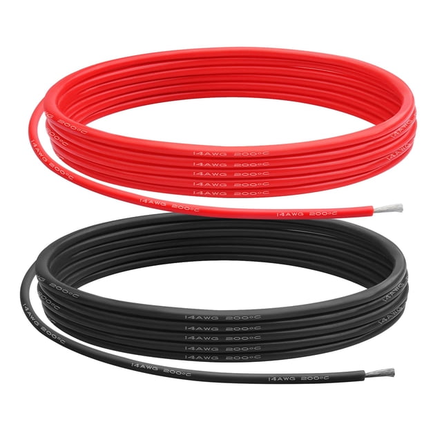 Cable eléctrico de alambre de silicona, calibre 14 AWG, 2,07 mm², 6 m