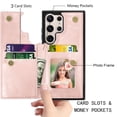 thumbnail image 7 of Galaxy S24 Ultra Plus Case, Tekcoo Galaxy S24 Ultra Wallet Case, PU Leather ID Cash Credit Card Holder Slots Magnetic Closure Kickstand Flip Slim Cover for Samsung S23 Ultra 5G [Rose Gold], 7 of 7
