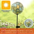 thumbnail image 3 of Yellow Paper Mache Ball Solar Stake Light, 3 of 7