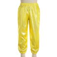 thumbnail image 3 of Sinleey Kids Girls Boys Glittery Metallic Harem Pants Hip Hop Latin Streets Casual Sweatpants Tighten Gold 160, 3 of 6