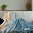 thumbnail image 3 of Winter Soft Flannel Fleece Throw Blanket, Snow in New York City Image Skyline with Urban Skyscrapers in Manhattan USA, Cozy Plush for Indoor and Outdoor Use, 50" x 70", White Pale Green, by Ambesonne, 3 of 5