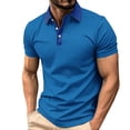 thumbnail image 3 of Xcmzpl Golf Shirts for Men Breathable Moisture Wicking Performance Pique Sport Short Sleeve Striped Mens Golf Shirt S-5XL, 3 of 6