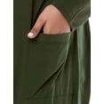thumbnail image 2 of Wright's Women's Plus Size Long Sleeve Open Front Pocket Jersey Duster Cardigan, 1X-5X, 2 of 7