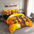 thumbnail image 2 of Erosebridal Elephant Twin Bedding, Family Sunset Bedding Comforter Set, Black Reversible 7-Piece, 2 of 6