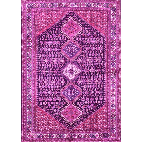 Ahgly Company Indoor Rectangle Persian Pink Traditional Area Rugs, 8' x 12'