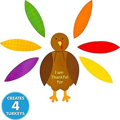 Thanksgiving Turkey Craft Kit | Makes Up To 4 Turkeys | Party Activity