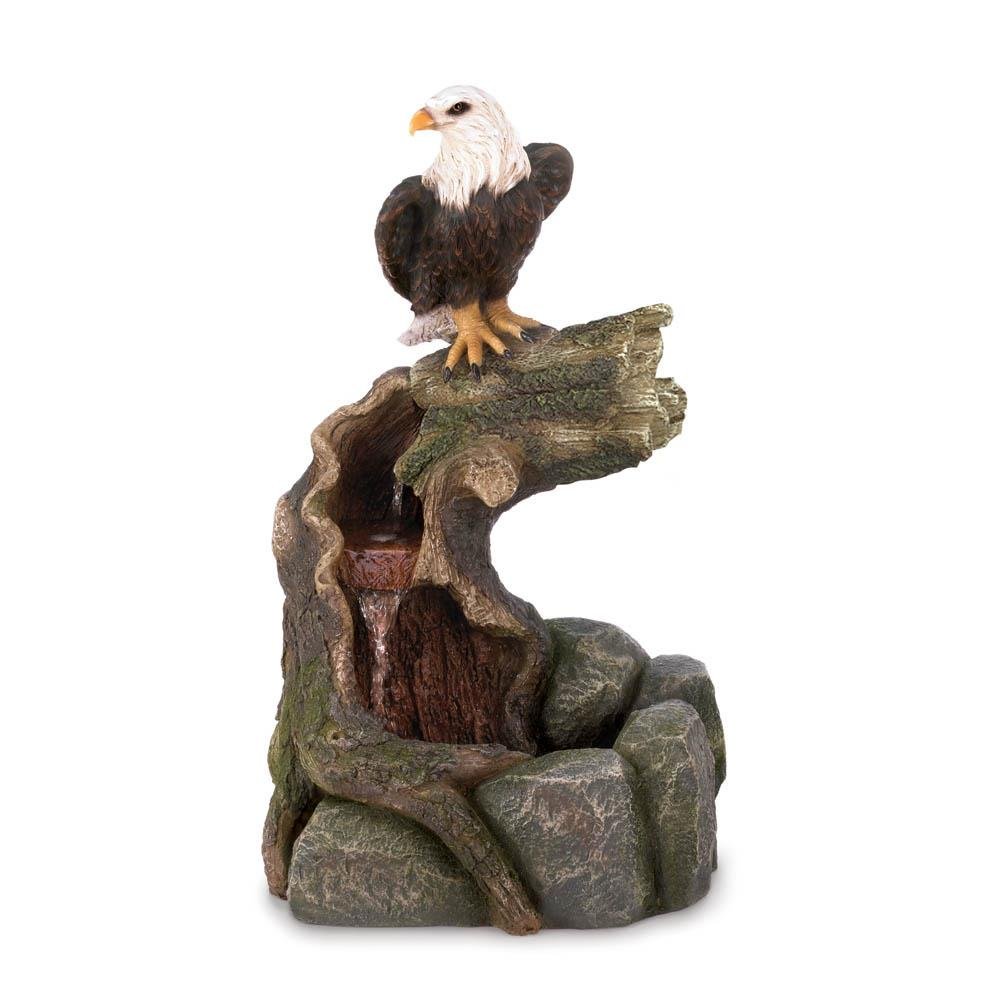 Outdoor Fountain, Majestic Eagle Display Water Pump Garden Fountains