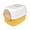 Yellow, variant on Kraoden Fully Enclosed Cat Litter Box with Removable Lid, Large Covered Litter Pan for Indoor Cats, Easy to Clean, Odor Control, Non-Slip Design, Includes Cat Litter Shovel