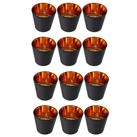 12X Black Lamp Shades with Gold Lining Clip on Light Candle Chandelier Lampshades