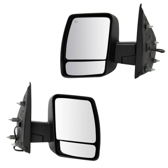 TRQ 2 Piece Mirror Set LH & RH Sides Power Heated Chrome for NV 1500 2500 3500 MRA09565