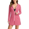 thumbnail image 2 of SuTry Sun Protection Jacket for Women UV Cover Up Full Zip Hooded with Side Pockets Split Hem Lightweight Breathable Beach Pool Vacation Jacket, 2 of 5