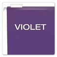 thumbnail image 3 of Colored Reinforced Hanging Folders, Legal Size, 1/5-Cut Tabs, Violet, 25/Box | Bundle of 10 Boxes, 3 of 7
