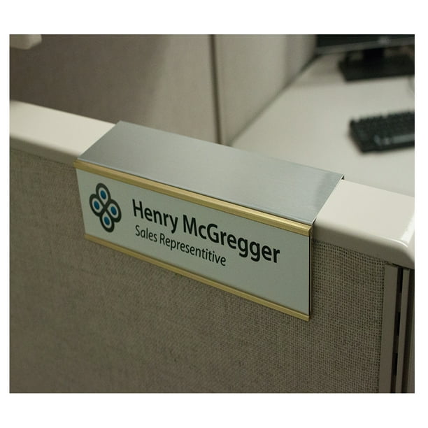 Cubicle Nameplate Holder 8 x 2
