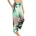 thumbnail image 2 of Kll Womens Tropical Summer Palm Print Pajama Pants Soft Pajama Bottoms For Women Cozy Lounge Pants, 2 of 9