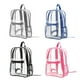 thumbnail image 3 of Clear Backpack, PVC Transparent Backpack Stadium Approved With Reinforced Strap School Bookbag For School, Workplace, Stadium, Travel, Security, Festival, 3 of 4