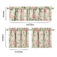 thumbnail image 6 of Pioneer Kitchen Curtains and Valance Set 24 Inch Tier Beautiful Pink Roses Bush Curtains Small Drapes for Cafe Living Room Bathroom Farmhouse 3 Pieces Set Rod Pocket, 6 of 6