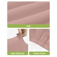 thumbnail image 4 of Pink Pure Color Bar Stool Covers Set of 6, Aesthetics Contemporary Luxury Stretch Washable Bar Chair Covers with Backs, Removable Pub Counter Height Chair Cover for Kitchen Dining Room Cafe, 4 of 7