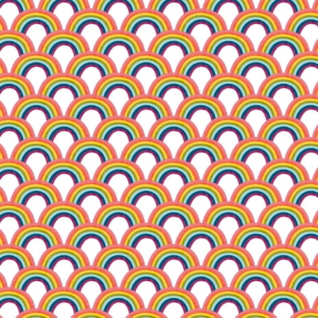 American Crafts Patterned Single-Sided Cardstock 12"X12"-Rainbows