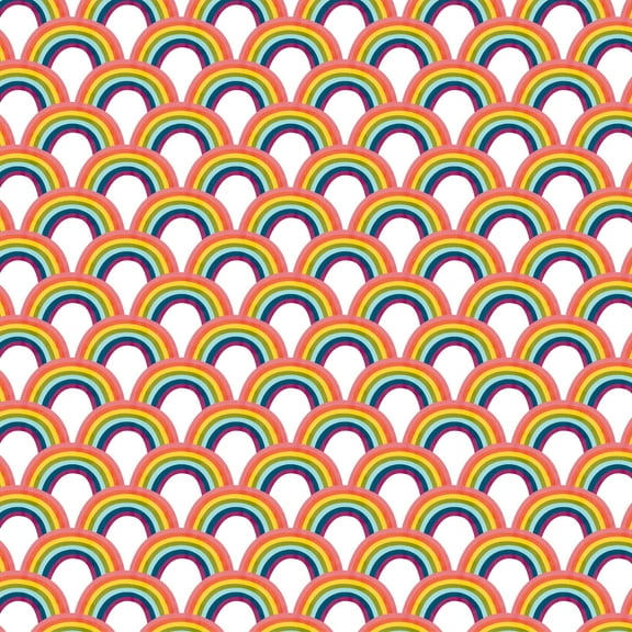 American Crafts Patterned Single-Sided Cardstock 12"X12"-Rainbows