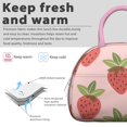 thumbnail image 3 of Lunch Bag Women Office Lunch Cooler Bag Portable Large Cooler Tote for Healthy Eating Enthusiasts with Side Pockets for Work Office Picnic Strawberry, 3 of 7