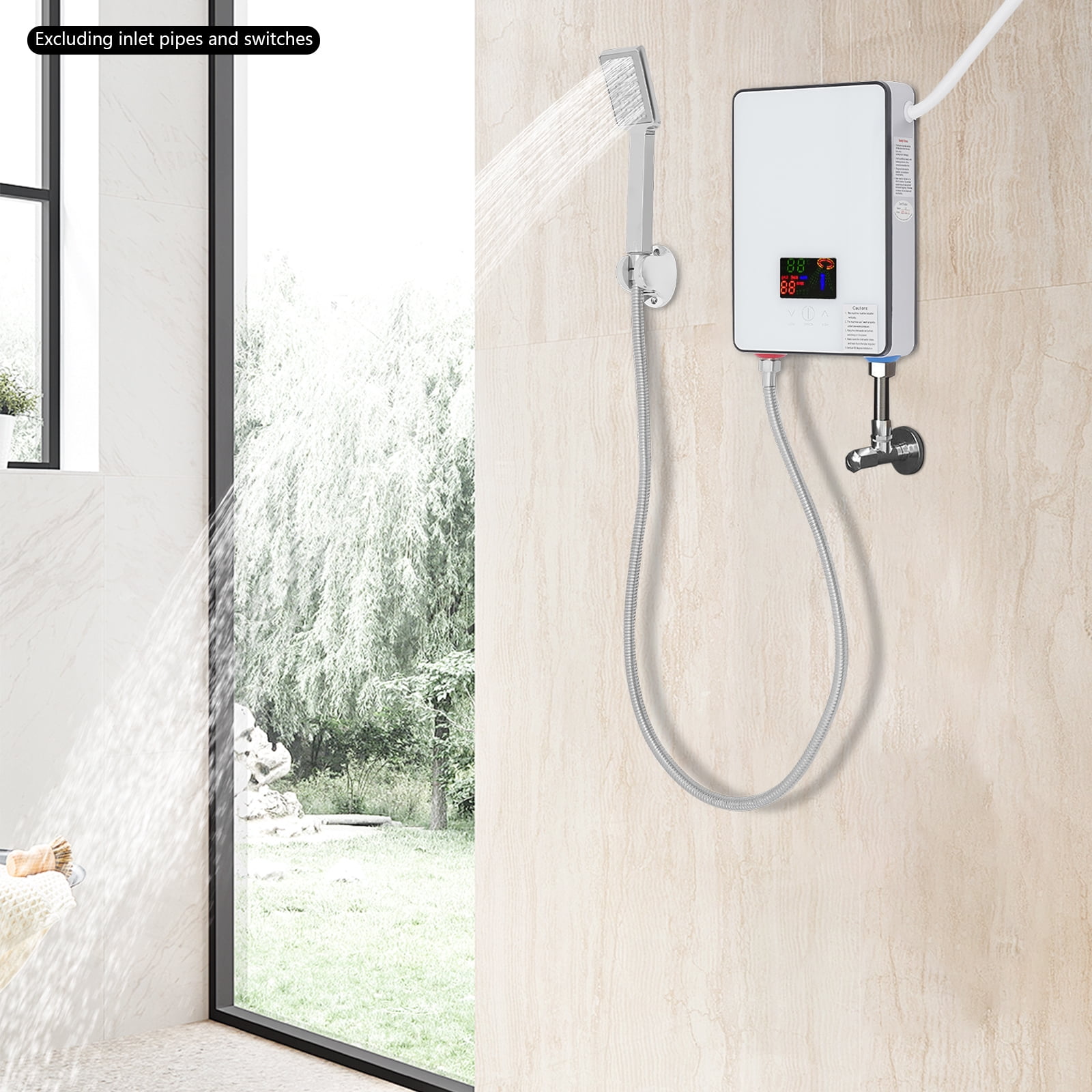 Electric Tankless Water Heater & Instant Hot Water Heater for Home Bathroom Kitchen RV Warehouse Use
