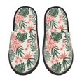 thumbnail image 2 of KLL Lilies Flowers Slippers for Women Men House Slip on Indoor Outdoor Bedroom Furry Fleece Lined Ladies Comfy Anti-Skid Rubber Hard Sole-Medium, 2 of 8