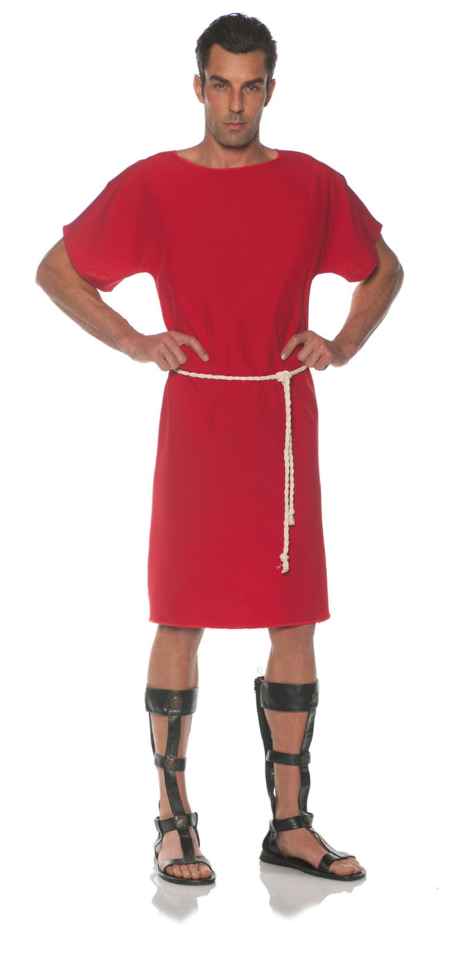 Men's Ancient Greek Roman Red Toga Costume Large 42-46 - Walmart.com ...