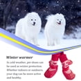 thumbnail image 4 of Greeniant 4 piezas de zapatos para mascotas lindo algodón lluvia nieve botas conjunto de calcetines buena elasticidad con suela de goma cubierta de pata Ropa para mascotas Amo el rojo S Greeniant PT003813-21B, 4 of 6