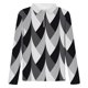 thumbnail image 4 of Blusa de manga larga con estampado digital colorido y media cremallera para hombre Pompotops oipoqjl47062, 4 of 5