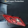 thumbnail image 5 of for Motorola Edge 50 Ultra/Moto X50 Ultra  Case with 360° Ring Kickstand, Dual Layer Military Grade Heavy Duty Shockproof Protection Phone Case Cover for Motorola Edge 50 Ultra. SHJ-Red, 5 of 12