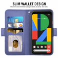 thumbnail image 2 of Mobile Phone Cover Pixel 4 3 Card Slots Pocket Leather Protective Cover with Magnetic Closure Blue, 2 of 7