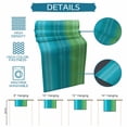 thumbnail image 6 of Blue Green Vertical Stripes Table Runner 70 Inches, Modern Art Color Ombre Bed Runner Dresser Scarves Tabletop for Indoor Outdoor Parties/Ceremony/Banquet, 13" x 70", 6 of 9
