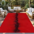 thumbnail image 2 of Red Black Ombre Outdoor Rug for Patio/Deck/Porch, Non-Slip Large Area Rug 3 x 5 Ft, Modern Abstract Art Indoor Outdoor Rugs Washable Area Rugs, Reversible Camping Rug Carpet Runner, 2 of 8