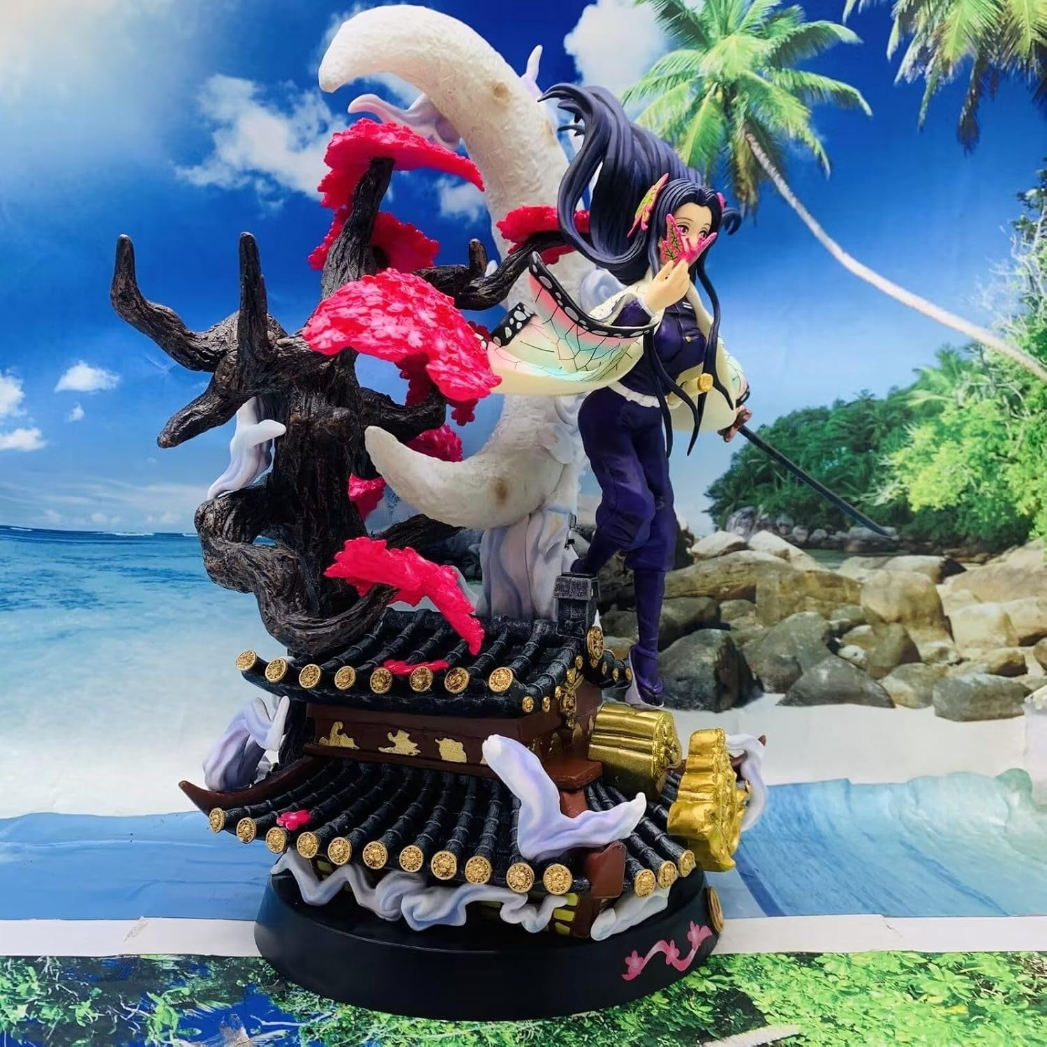Kochou Kanae Figure, Fighting Kochou Kanae Anime Figures 39cm/15.4inch PVC Handmade Character Model Decoration Craft Gifts