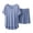 Light Blue, variant on BaoFuBaoMei Womens Pajama Sets Plus Size 2 Piece Plus Size Short Sleeve Modal Lounge Set V Neck Top and Wide Leg Shorts Pjs Loose Soft Sleepwear