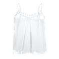 thumbnail image 5 of Womens Satin Silk Camisole Lace V Neck Tank Top Adjustable Spaghetti Strap Sleeveless Dressy Summer Inner Layering Elegant Satin Blouses Tops, 5 of 6